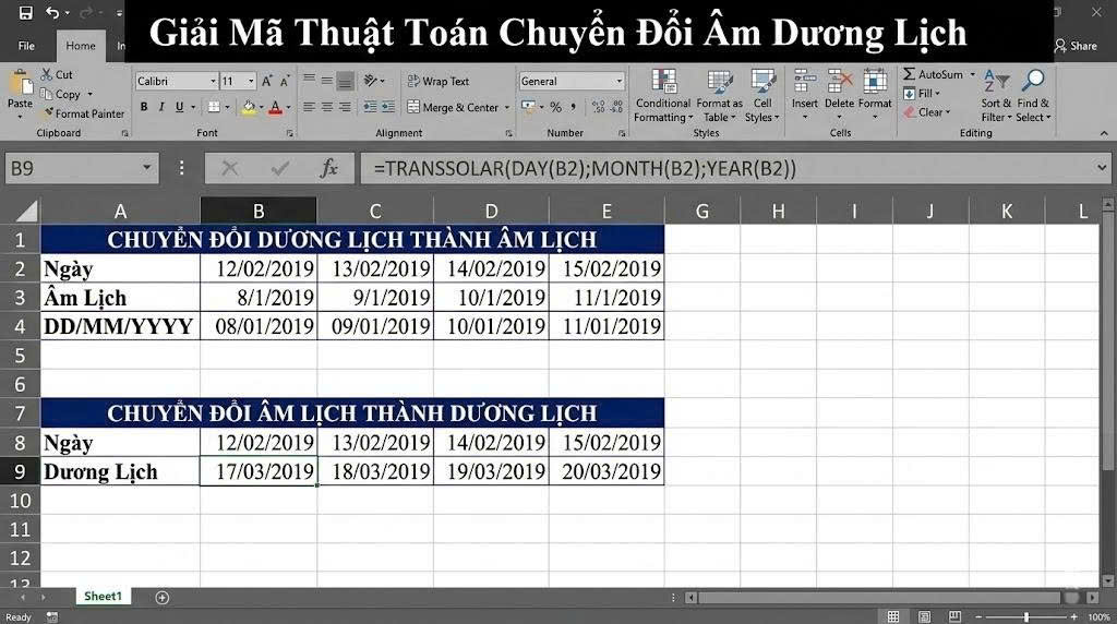 GIẢI MÃ THUẬT TOÁN CHUYỂN ĐỔI ÂM DƯƠNG LỊCH