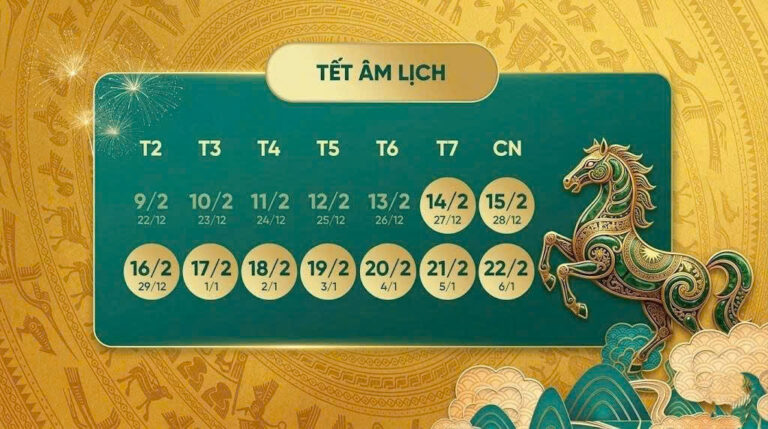 CẬP NHẬT LỊCH NGHỈ TẾT ÂM LỊCH 2026